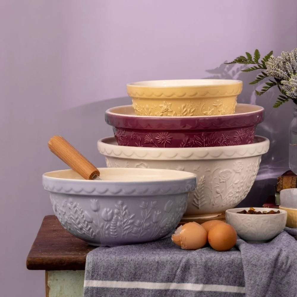 Mason Cash In The Meadow Bouquet Stoneware Mixing Bowl Set, 4-Piece - S12 S18 S24 S30