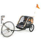 Allen Sports 2-Child Bicycle Trailer And Stroller, Green - AS2