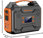 ZeroKor Portable Solar Generator Bundle 300W 280Wh With 60W Solar Panel And 65W Power Bank