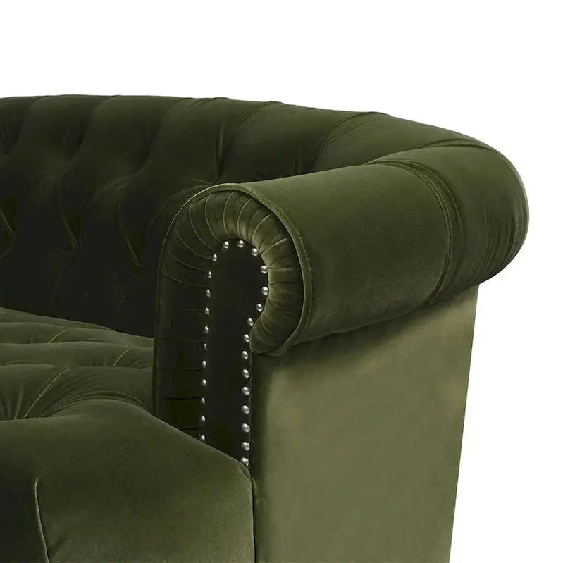 Jennifer Taylor Home La Rosa Chesterfield Sofa, 84-inch Velvet Tufted Upholstery - La Rosa 84 Mid