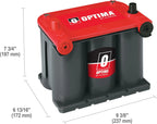 OPTIMA RedTop AGM Starting Battery, 720 CCA, Dual SAE And GM Posts - BCFJ8022-091