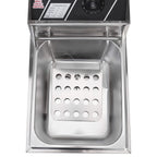 ZOKOP Countertop Electric Deep Fryer 6.3QT/6L Stainless Steel, 2500W