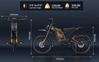 Arkveld Adult Electric Fat Tire Bike, 3000W, 40 MPH, 80 Miles, 25 inch, White - APEX1
