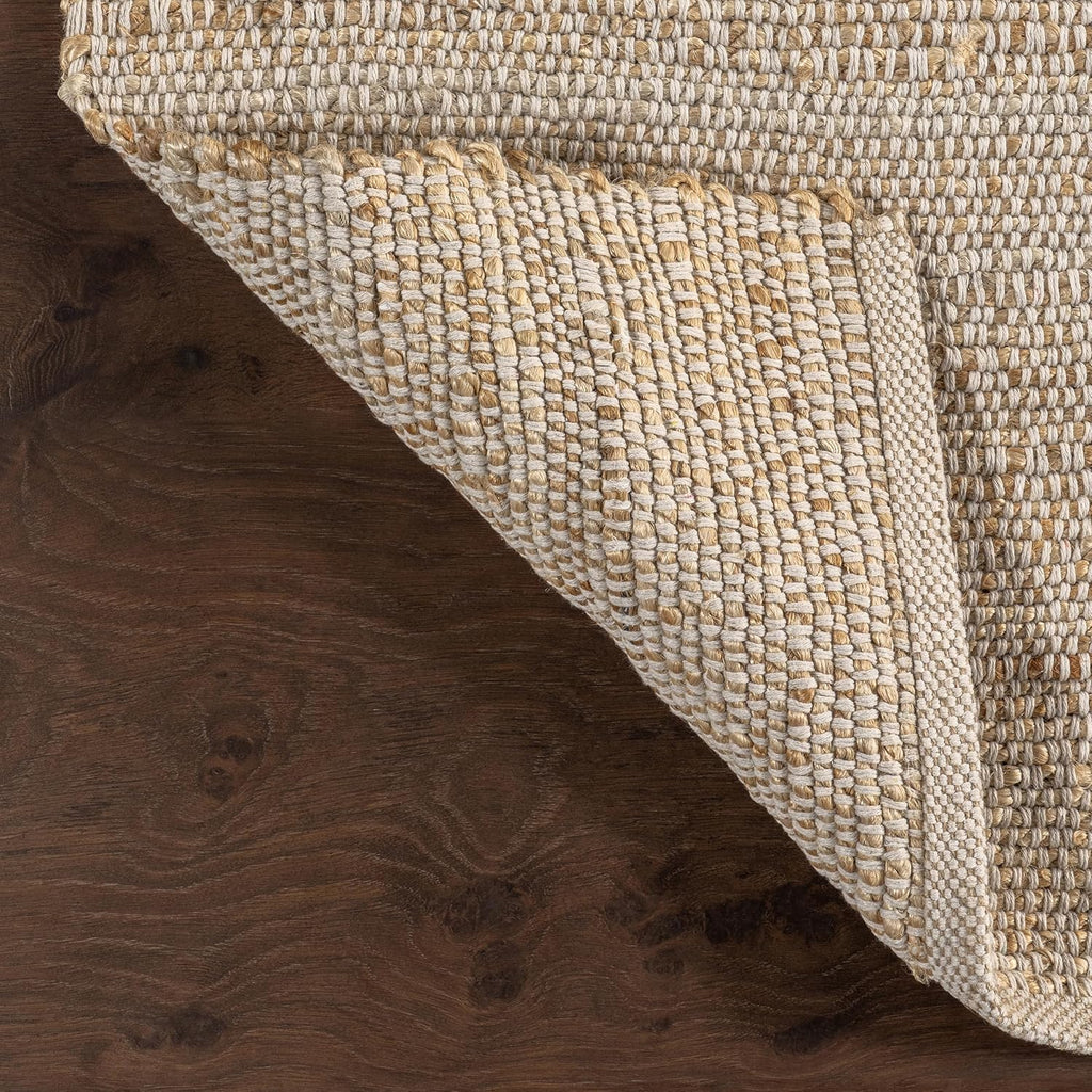nuLOOM Elfriede Hand Woven Area Rug, 9x12, Natural, Jute And Cotton