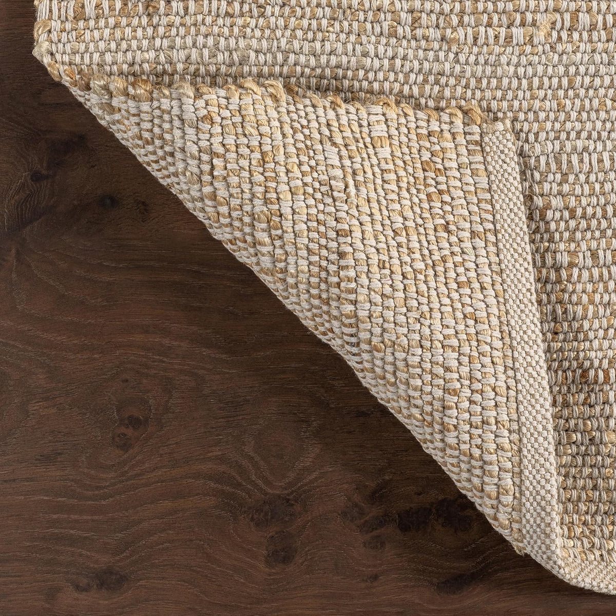 nuLOOM Elfriede Hand Woven Area Rug, 9x12, Natural, Jute And Cotton