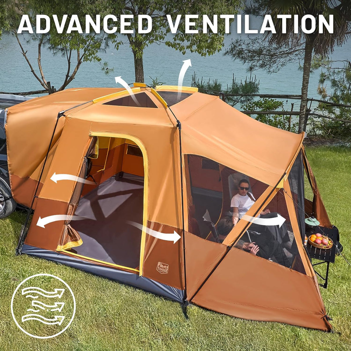 TIMBER RIDGE SUV Tent, 5-9 Person, 13' W x 10' L x 7.1' H