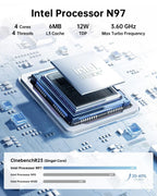 KAMRUI GK3Plus Mini PC 16GB RAM 512GB M.2 SSD - Intel Alder Lake N95