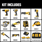 DEWALT 20V MAX Cordless 10 Tool Combo Kit With (2) 20V 2.0Ah Batteries, Charger And Bag - DCK1020D2