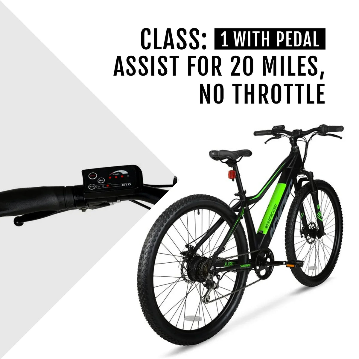 Hyper Bicycles 29 Inch 36V Electric Mountain Bike For Adults, 250W, Black