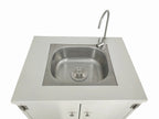 FixtureDisplays Portable Self-Contained Hand Wash Station With Built-In Pump, 24 X 18 X 30 in Cabinet - 10094