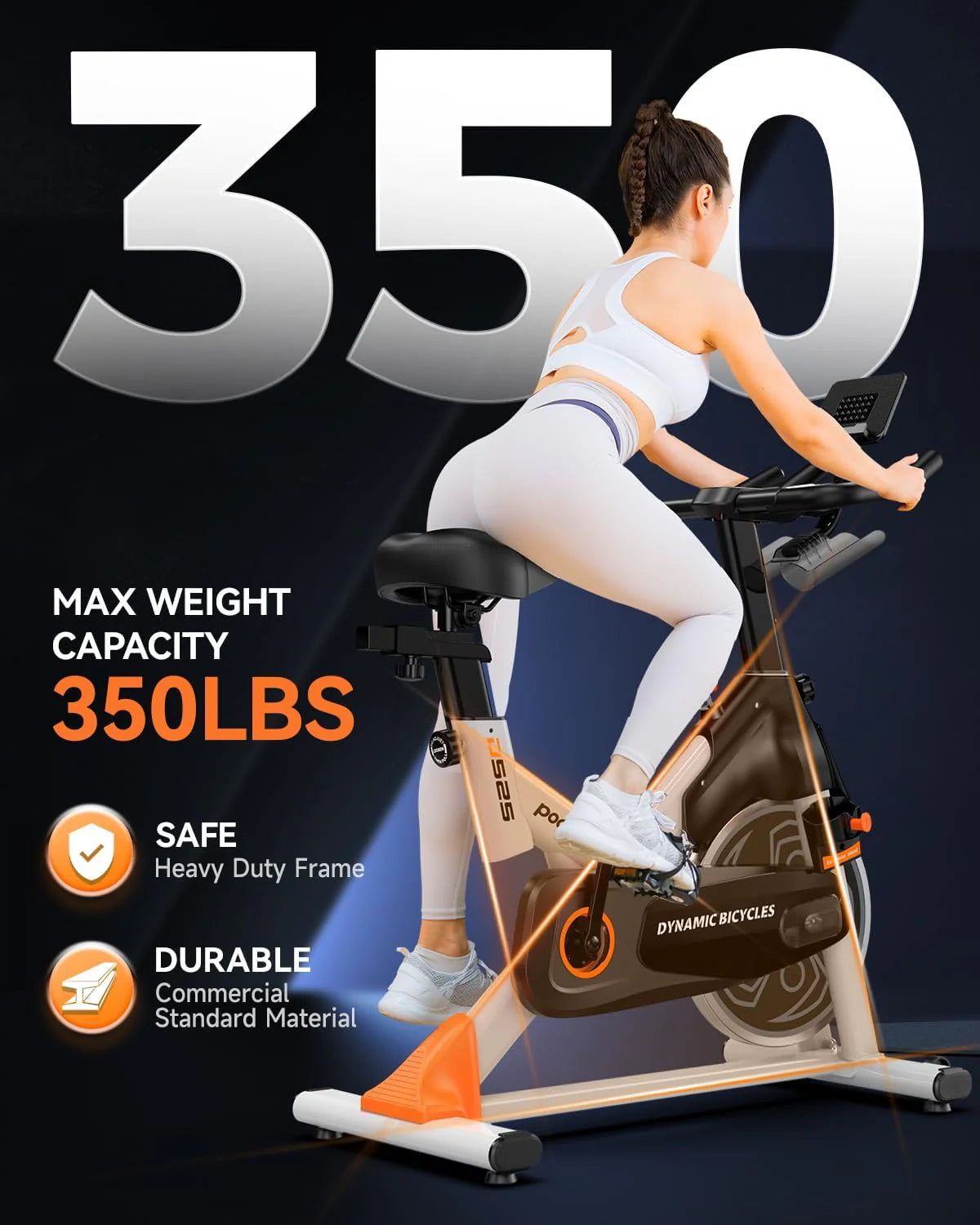 pooboo Indoor Exercise Bike With Adjustable Resistance And Belt Drive