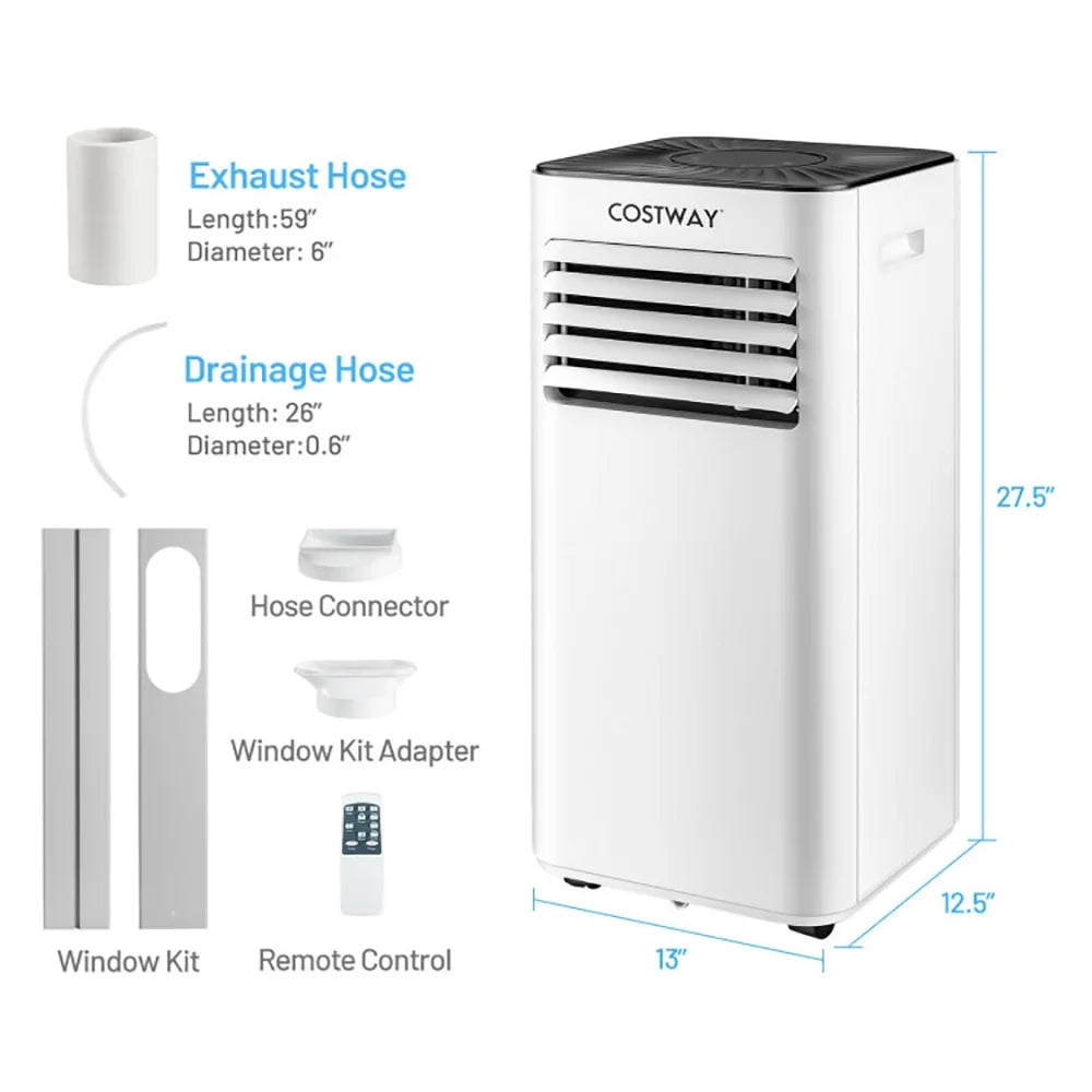 Yardi Yard Portable Air Conditioner 10000 BTU, White, Cools Up To 350 Sq. Ft.