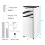Yardi Yard Portable Air Conditioner 10000 BTU, White, Cools Up To 350 Sq. Ft.