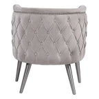 Bailey Street Home Accent Chair, 31 inch, Champagne Velvet, Antique Nickel/Brushed Nickel Finish - 208-Bel-3086994
