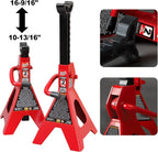 BIG RED 2 Ton Hydraulic Floor Jack Combo With 2 Jack Stands, Garage Creeper And Red Color - W8200