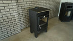 Indoor Wood Burning Cooking Stove 57cm x 55,5cm x 99,5cm, Matte Black - Stove 315