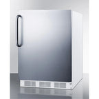 ADA Compliant Built-In Undercounter Refrigerator-Freezer, 5.1 cu.ft., 24 in, Stainless Steel Door
