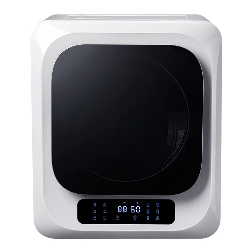 Portable Mini Clothes Dryer - White With Black Square Door