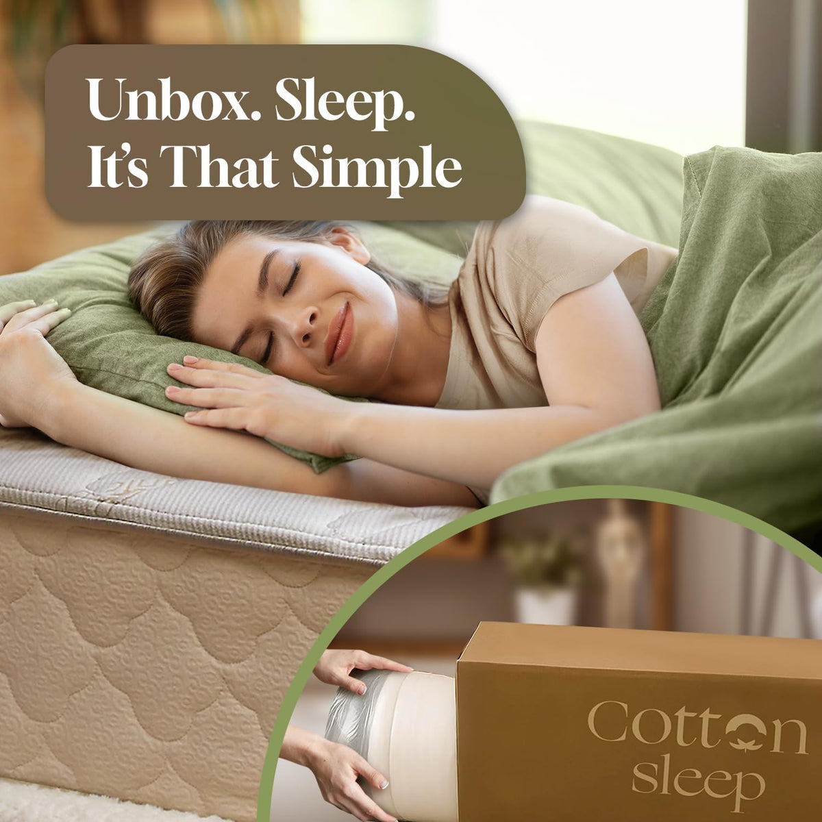 CottonSleep Hybrid Mattress, King, 11 in, Medium Soft - Organic Cotton, Wool, And GOTS Latex