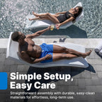 Step2 Vero Pool Lounger for Up to 12-Inch-Deep Sun Shelves, White, 29.25 x 23.5 x 68.25 in