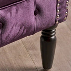 Christopher Knight Home Velvet Tufted Scroll Arm Loveseat, 30.75 x 51.5 x 30.5 Inches - Milani