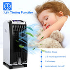 Costway Portable Evaporative Air Cooler Fan With Remote Control - 6.5L, White + Black