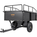 VEVOR Steel Tow-Behind ATV Dump Cart, 750 lbs, 15 Cubic Feet - Garden Utility Trailer