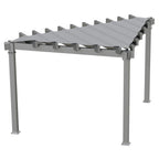 Sojag Aluminum Frame Pergola With PVC-Coated Canopy, 10 ft x 10 ft, Grey - Lima