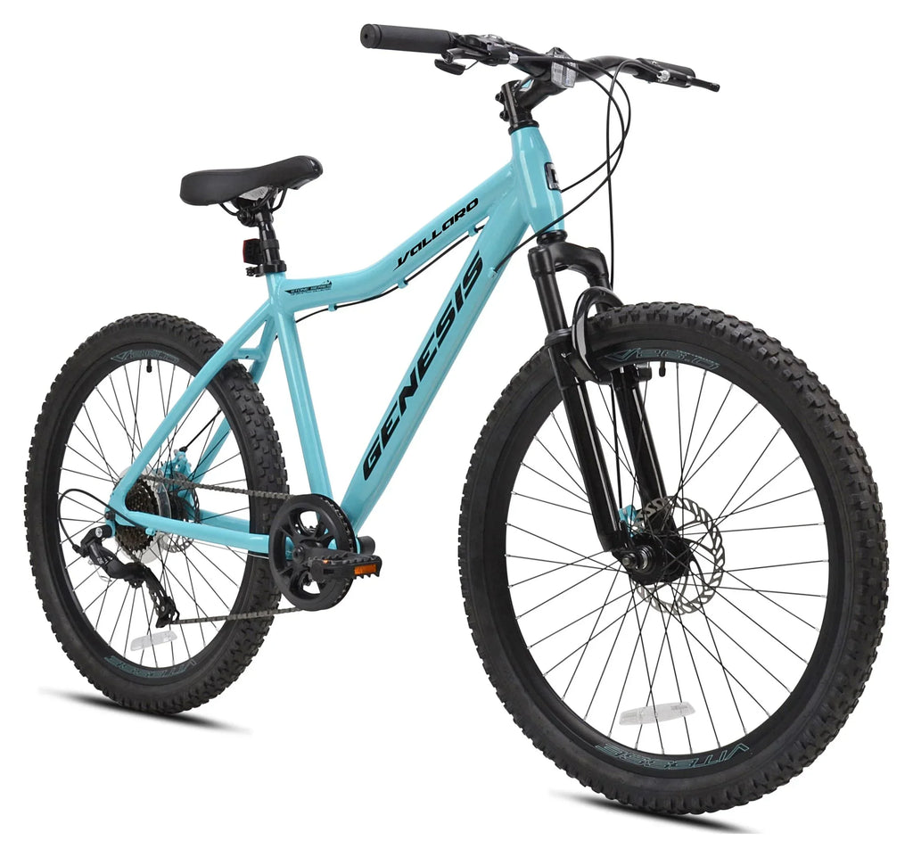 Genesis Vallaro Women's Aluminum Mountain Bike, 26-inch, Light Blue