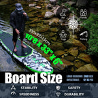 FunWater Inflatable Stand Up Paddle Board, 11 ft x 32 in x 6 in - SUP Paddle Accessories