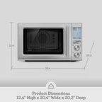 Breville Combi Wave 3 in 1 Microwave, 1.1 Cubic Feet, Black Stainless Steel - BMO870BST1BUS1
