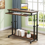 Height-Adjustable Portable Laptop Desk With Keyboard Tray, 43.3in H x 31.5in L x 17in D