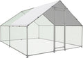 Metal Walk-In Chicken Coop Poultry Cage With Anti-UV Cover - Multiple Sizes