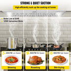 VEVOR Built-In Insert Range Hood, 800 CFM, 3-Speed, Stainless Steel, 30In