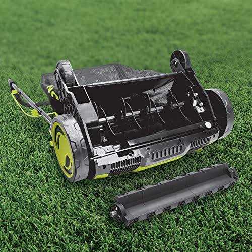 Sun Joe Electric Scarifier And Lawn Dethatcher With Collection Bag, 15-Inch