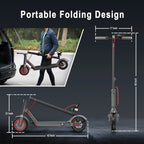 AOVOPRO Foldable Electric Scooter For Adults, 350W, 8.5 inch, 21 Miles Range - ES80