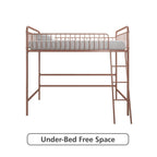Better Homes & Gardens Twin Metal Loft Bed, Rose Gold - Kelsey