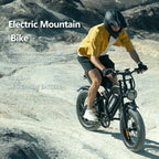 HiKeep Electric Mountain Bike, 20 inch Fat Tires, 48V 15Ah Battery - K6-L