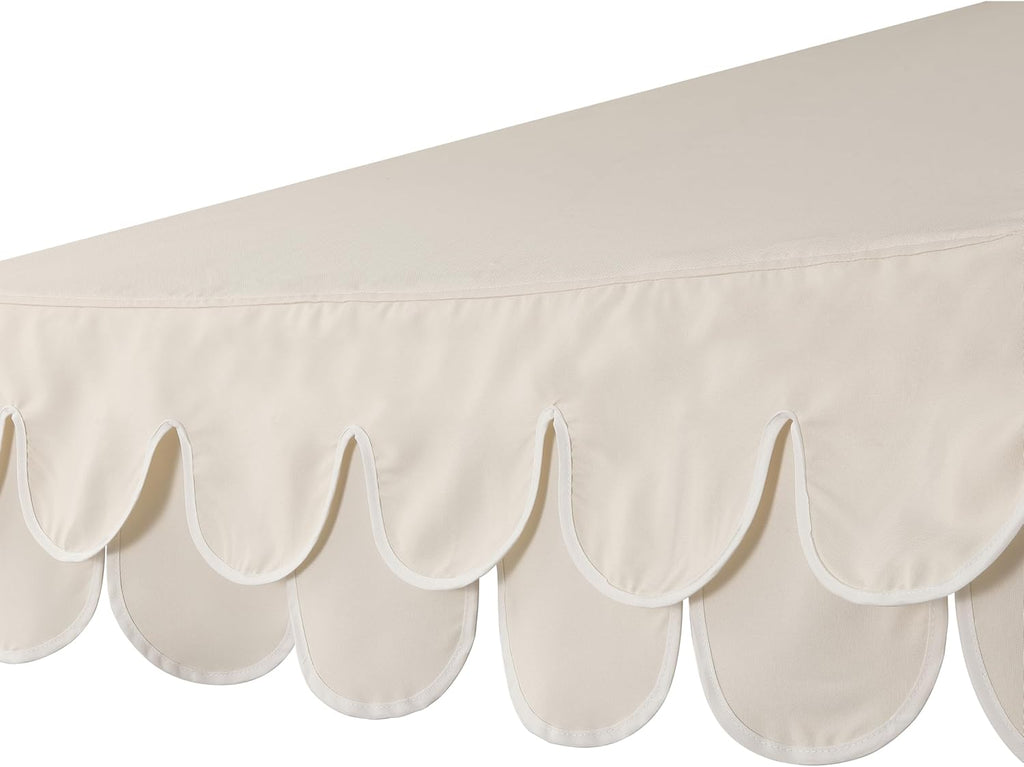 JONATHAN Y 9 ft. Classic Midcentury Scalloped Fringe Market Patio Umbrella - UMB1002C