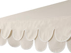 JONATHAN Y 9 ft. Classic Midcentury Scalloped Fringe Market Patio Umbrella - UMB1002C