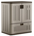 Suncast Single Drawer Resin Base Storage Cabinet - Platinum Metallic