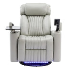 Power Home Theater Recliner Chair, 34.6 D x 38.2 W x 41.4 H, 110-160 Recline, 270 Swivel