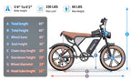 1500W Electric Mountain Bike 48V 20Ah, 20 inch Fat Tires, Shimano 7-Speed, Full Suspension - q20-1500w