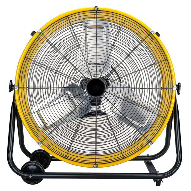 24 Inch Heavy Duty Drum Air Circulator Fan, 3 Speed, Yellow