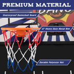 Costway Dual Shot Basketball Arcade Game, Blue, 8 Game Modes, 81in x 43in x 81in
