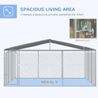 PawHut Dog Kennel Playpen With Waterproof Cover, 15' x 15' x 7.5' - D02-049V02