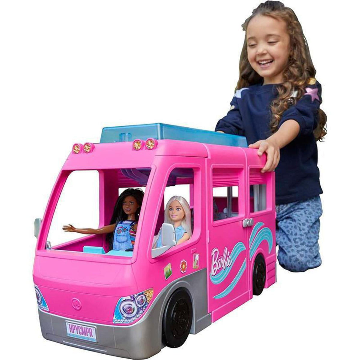Barbie Dream Camper Van Playset With Pets, Pool, Slide And 60+ Accessories - Ages 3+
