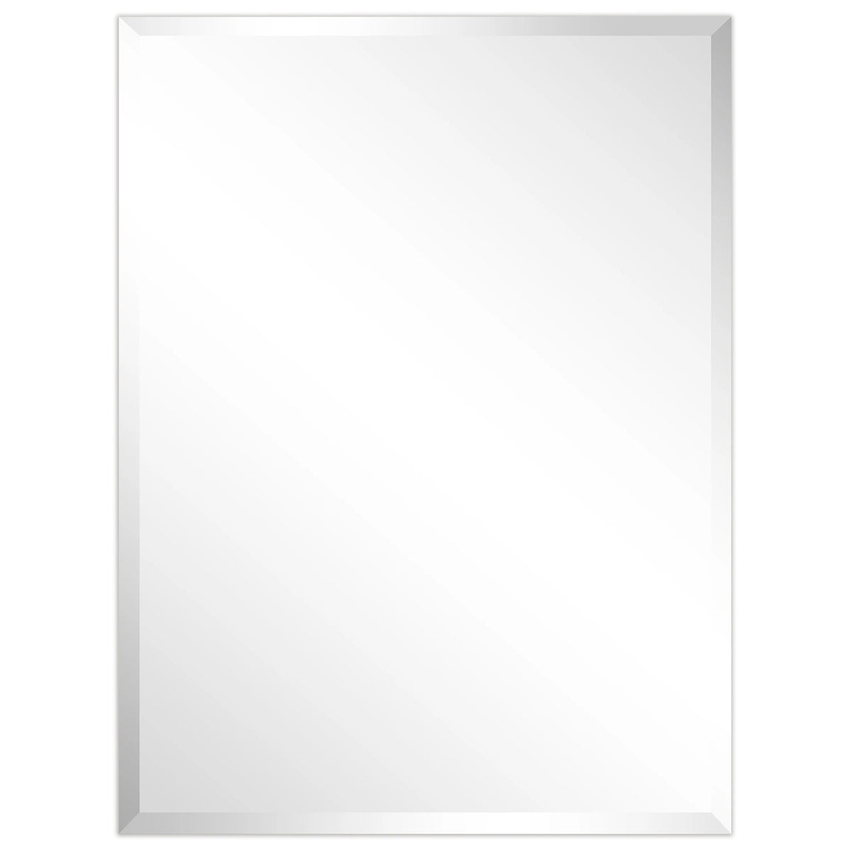 Frameless Beveled Prism Wall Mirror - Clear