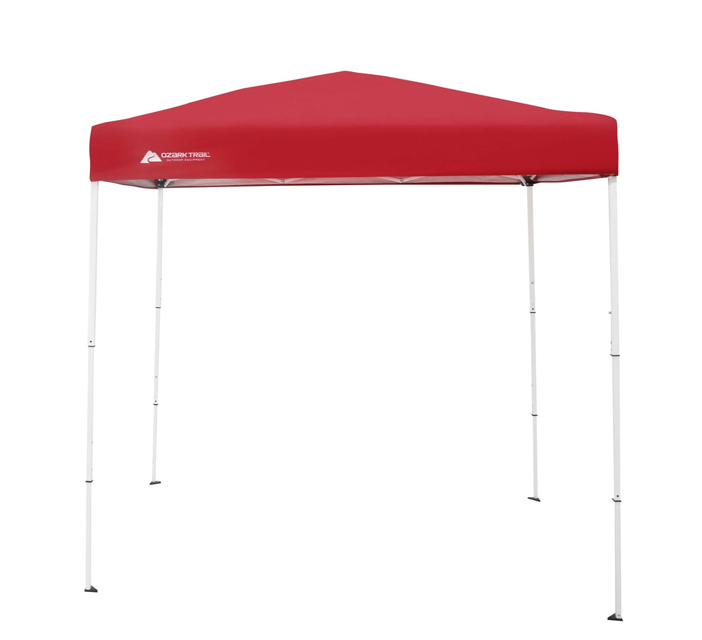 Ozark Trail Instant Canopy Outdoor Shade Shelter, Brilliant Red, 4 ft. x 6 ft. x 85 in.