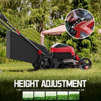 Electric Lawn Mower 40V Cordless 17 Inch 2-In-1 With 4.0Ah Battery - Foldable Handles